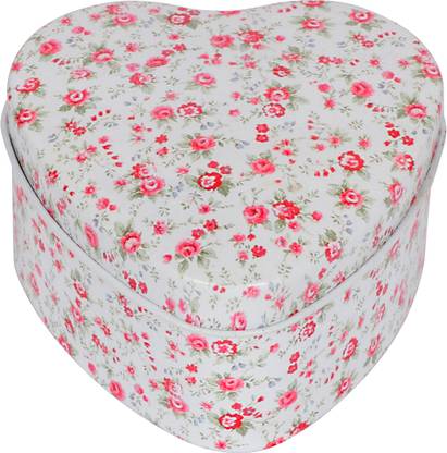 Aromaura Heart Shape Red Flower Print Scented Candle