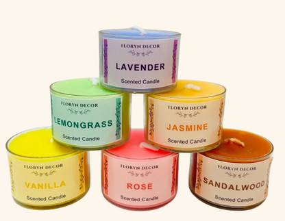 Floryn Decor Luxe Small Scented Candles for Home Decor | Candles Gift set for Aromatherapy & Decor Candle