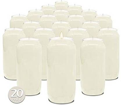 Hyoola 7 Day White Prayer Candles 20 Pack 6" Tall Pillar Candles for Religious Candle