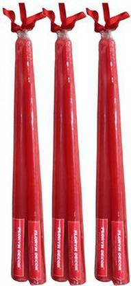 Indoblaze Unscented Red Taper Candles | Long Candles for Home Decor | Candle Sticks Candle