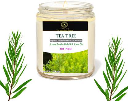 Karlyn Tea Tree Scented Candles Stress Relief |Long Burning 80 Hours Candle