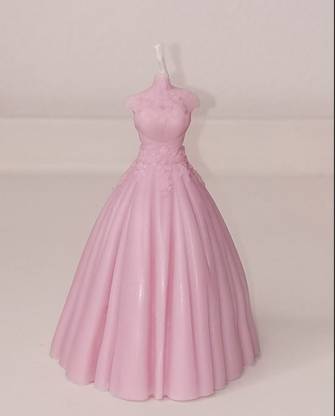 Decorado Soy Wax Wedding Gown Candle, Scented , Size-W-8cm, H-5.8cm, 60 gm Each Candle