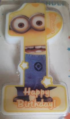 NandN No.1 Minion Theme Candle for Boys 1st Birthday Party Candle