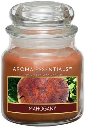 Aroma Essentials Mahogany Luxury Scented Candle | 250 gms | upto 40 hours burn time Candle Candle