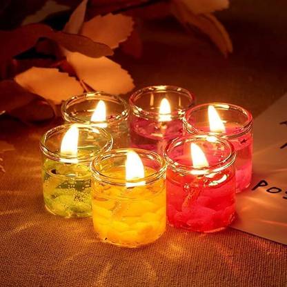 Shiv Smokeless Mini Adorable Little Glass Gel - Candle
