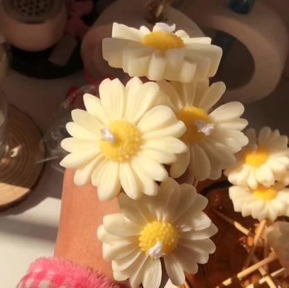 SaadCandles Daisy Candle (Pack of 5) 20 gram each -100% soy wax (Net weight 100gram) Candle