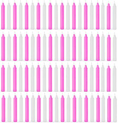 ASIDEA Pack of 80 Stick candles for home decoration, BIrthday, Diwali, Party Candle