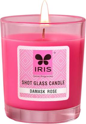 IRIS Damask Rose Shot Glass Candle Candle