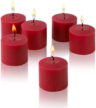 SPAVEDA Set Of 6 Scented Red Votive Candles Candle