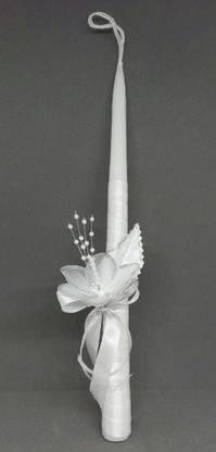 Lasa Decorated Communion Candles, Christening Holy Candles, Showpiece, Baptism Candle