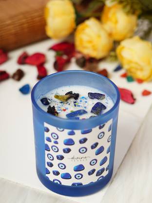 Divine Senses Evil Eye Rosemary Pure Soy Wax Scented Candle | Essential Oil Candle Candle