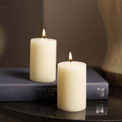 PeepalComm Long Time Burning Smokeless Scented Non-Toxic Burn Pillar Candle 3*3 Inch A4 Candle