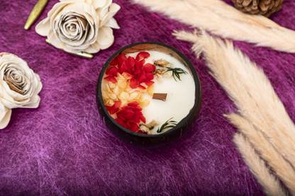 Coly Scented Coconut Shell Candle | Attar Phool Candle