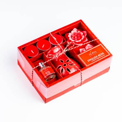 AuraDecor Diffuser Gift Set with 3 Tealight, 2 Floating & Aroma Candle