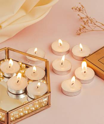 AuraDecor Pack of 100 Unscented Tealight Candles, Daily Use, MultiPurpose, Birthday, Festive, HomeDecor Candle