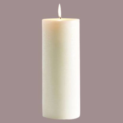 SAPI'S Wax Pillar Candles Unscented (White), White Smokeless Pillar Candles Pack of 1 Candle