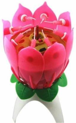 Krishiv Cake Candle Musical Candle Lotus Flower Party Gift Art Happy Birthday Candle Lights Party Diy Cake Decoration Kids Candles Wax Candle
