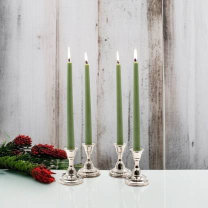 Hosley Pack of 4 Fresh Bambo Fragrance Taper Candles Long Candles Candle