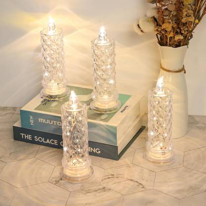 DIGSMORDEN 2 Flameless Wedding Party Decorative Battery Operated Led Pillar Candles Candle