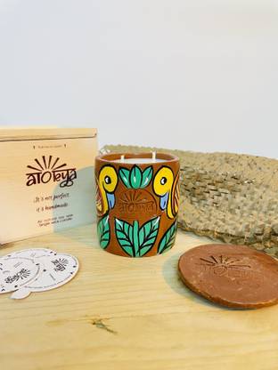 Alokya Gulshan - Scented Candle - Double Wick - Pattachitra Collection Candle