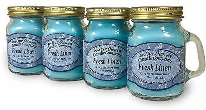 Our Own Company Our Own Candle Company Fresh Linen Scented Mini Mason Jar Candle by 3.5 Ounce Candle