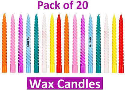 Sauran Pack of 10 Spiral Candles 14W x 130H Millimeters WC100.2 Candle