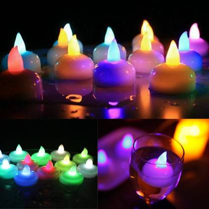 TAYLORED HOME Battery Powered Flickering Tealight Home Decor Flameless and Smokeless Candle