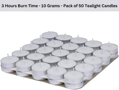Welburn Veda&Co 3 Hours Burn Time, 100% Fully Refined Paraffin Wax Unscented Tealight Candle