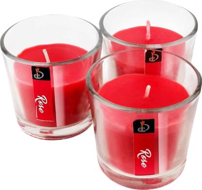 Global Overseas Glass wax Scented Jar Light Candles for Romantic Date Dinner Night ,Occasion Candle