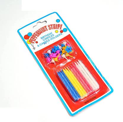 mapperz Multicolor Birthday Candles with Holders |Candles for Wedding Party Candle