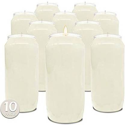 Hyoola 7 Day White Prayer Candles 10 Pack 6" Tall Pillar Candles for Religious Candle