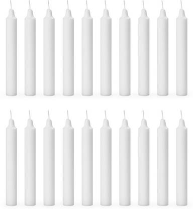 AuraDecor Pillar Candle Set Of 20 (white) Candle