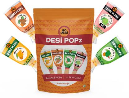 GO DESi Popz Tangy Imli , Kaccha Aam , Real Aam and Chilli Guava Sour Candy Sour Candy
