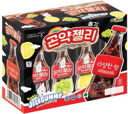 Esnext KioKio Jelegummy Chewy Konjac Jelly (Sweet Melon, Cola, Lemon Lime) - Pack of 1