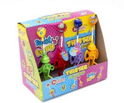 Madhur TWISTER LOLLIPOP Mix Fruits Candy Toys