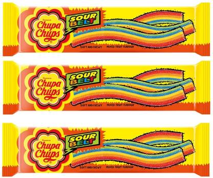 cavaazo Chupa Chups Sour Belt Sft Candy - Mixed Fruit Flavour Mixed Candy