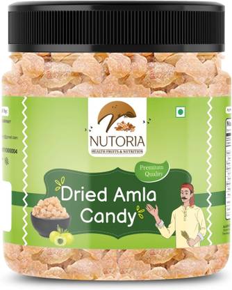 NUTORIA Dried Amla Candy | Sweet Amla Candy | Mitha Avla | Dried Gooseberry Fruit | Amla Candy