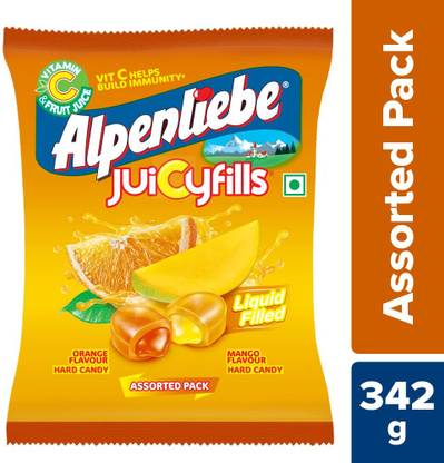 Alpenliebe Juicy Fills Mango, Orange Flavor Candy