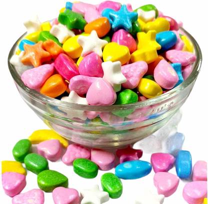 RN CART Chand Tara Glucose Candy |Star Moon Candy|Toping (Sprinkles) for Cake Decoration Sweet Candy