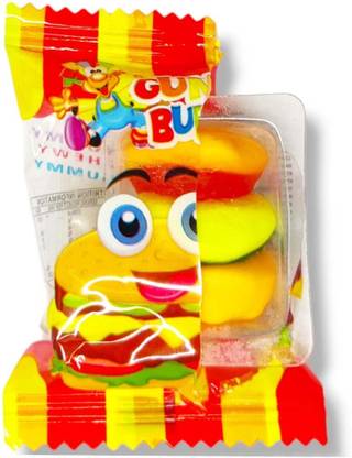 AS enterprises Gummy Burger Candy Fruit Taste Apple Leman Candy Party Snacks | Kids Candies Mix fruit Marshmallow