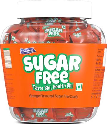 Derby Derby_Orange Flavoured Sugar-Free Hard Candies / 330gm / 115pcs in a Jar Orange Candy