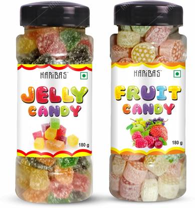 HARIBAS Combo Mix Fruit Candy 220g and Mix Fruit Jelly Candy 220g (440g) MIX FRUIT Candy