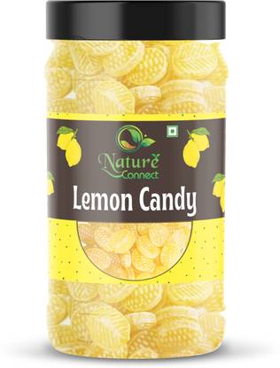 NATURE CONNECT Lemon Flavour Candy|Khatti Mitthi Toffee|Jar Pack Lemon Candy