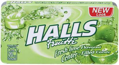 HALLS Fresh Lime Flavoured Center Filled Candy