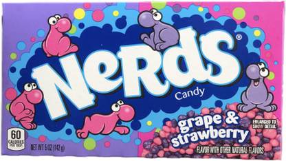 NERDS Wonka for The Love of Gotta Have Grape & Seriously Strawberry Candy, 141 g Grape & Strawberry Candy