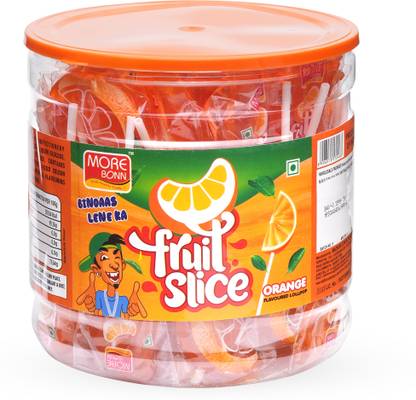 Madhur Fruit Slice Shape Orange Flovoured Lollipop For Kid's Baby Child Birthday Gift Yummi Treat With Orange Flavour, Made in India, Jar of Lollipop