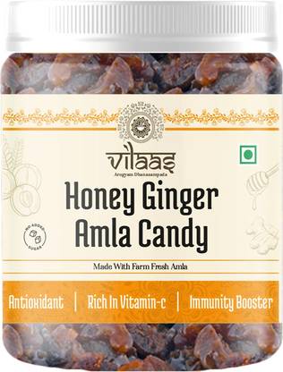 Vilaas Honey Ginger Amla Candy | Sugar-Free, Immunity Booster, Weight Loss Honey Ginger Candy