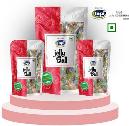 tapi Jelly Ball Candy Combo Pack of 6 Mix Fruit (Orange,Pineapple, Mango,Strawberry) Candy