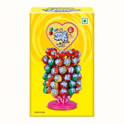 Derby Tim Buk Tu Lollipops | Pack Of 1 | Despenser Pack | Party Pack | 4 Flavours | Timbuk tu Orange, Timbuk tu Strawberry, Timbuk tu Pineapple, Timbuk tu Kaccha Mango Lollipop