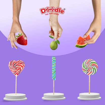 Doodle Assorted candy pack of 10 assorted Lollipop